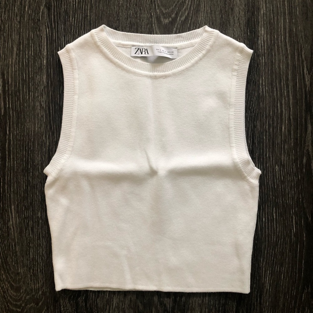 Zara basic white tank top